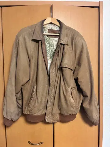 말보로 marlboro 천연 가죽 자켓 남성용 S 카멜 브라운