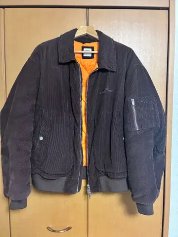 브라운 와인 레드 코듀로이 봄버 자켓 ZARA