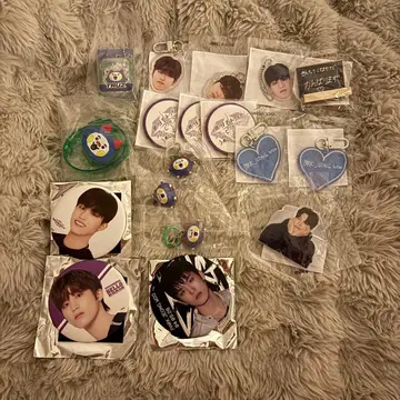 treasure 정우 캔 배지 얼굴 아크릴 키링