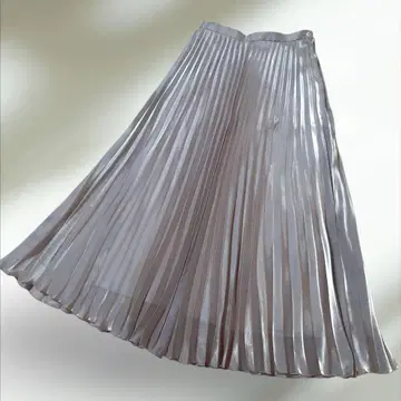 [일본제 새상품급] 미쉘클랑 섬세한 플리츠 롱 스커트 그레이지