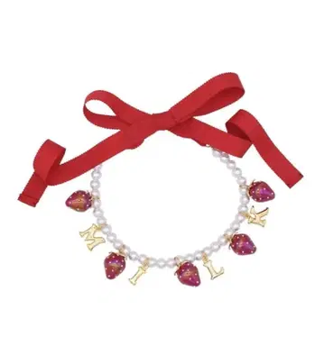 MILK 스트로베리 목걸이 초커 빨간색