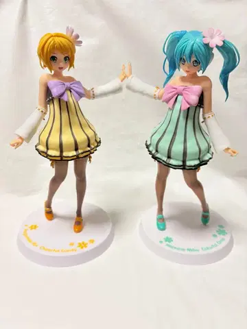 하자품 하츠네 미쿠 컬러풀 드롭 카가미네 린 치어풀 캔디 피규어