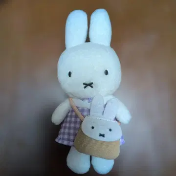 미피 zakka 페스티벌 체크 드레스 마스코트 퍼플 미니백