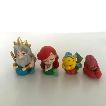 어깨 쿵 디즈니 인어공주 피규어 4개 세트