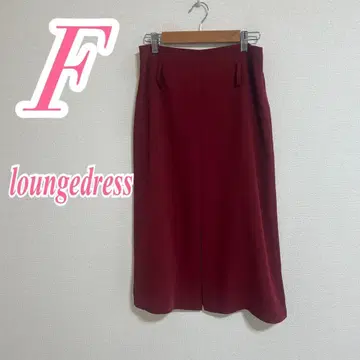 라운지 드레스 레드 롱 스커트 F 오피스 폴리 100%