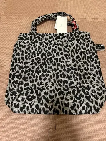 미사용 새상품 [그린 라벨] [빈두] 레오파드 무늬 토트백