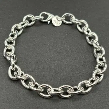 [고급] 실버 925 굵은 체인 심플 키헤이 팔찌