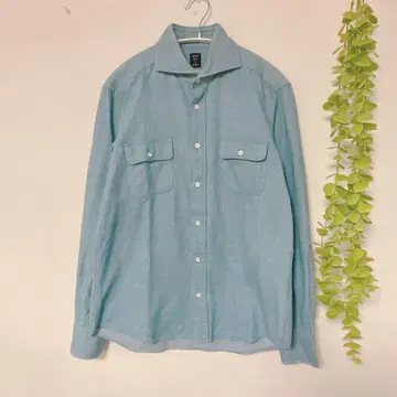 새상품급 Brilla 브리라 BEAMS 샴브레이 셔츠 면 M (709)