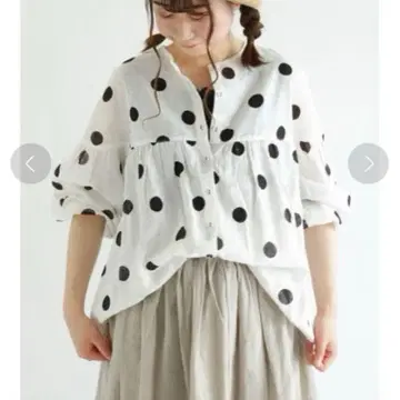 Samansa Mos2 리사이클 린넨 블라우스