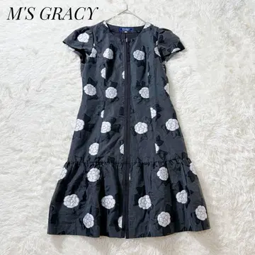 M'S GRACY 엠즈 그레이시 원피스 카멜리아 쉬폰 블랙