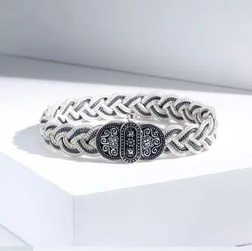 팔찌 남성용 실버 925 순은 금속 알레르기 방지 남녀 공용