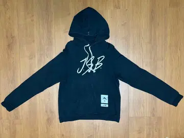 J.S.B. 초기 데미지 로고 후드티 블랙