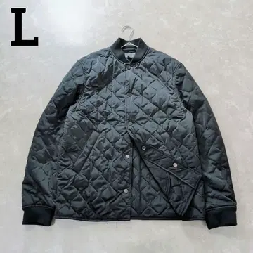 퀼팅 자켓 블랙 L MA-1 짧은 기장 Y2K 블루종 라이트 아우터