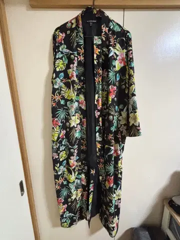 꽃무늬 롱 가디건