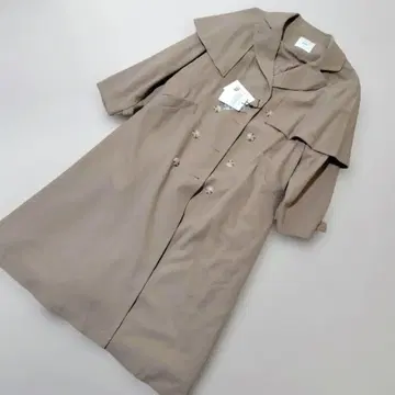 Eaphi 비대칭 케이프 트렌치 코트