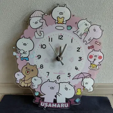 우사마루 아크릴 벽걸이 시계 공식 정품 월 클락 작동 확인 완료