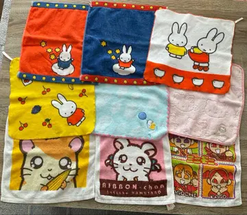 미피 키티 마메고마 햄타로 리본짱 미니 모니 타월 9장
