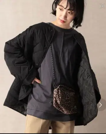 퀼팅 자켓 블랙