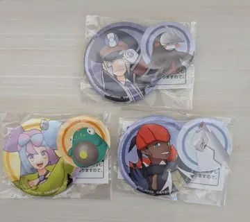 포켓몬 마스터즈 포켓몬&트레이너 캔뱃지 3종 세트