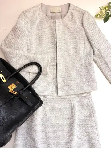 오늘 발송 가능! 자유구 새상품급 라메 트위드 원단 세레모니 수트