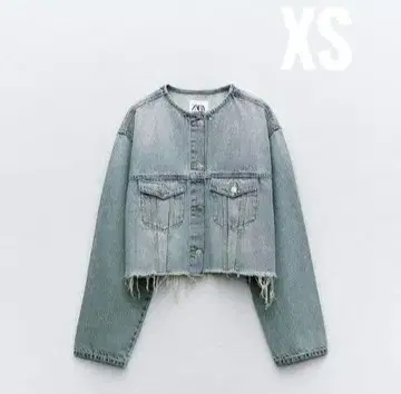 새상품급 ZARA TRF 자라 노카라 데님 자켓 XS