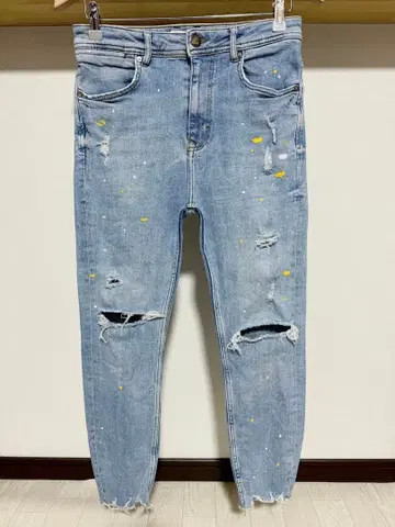 사용하기 쉬운 부드러운 봄/여름 페인트 ZARA MAN 데님 스키니 팬츠