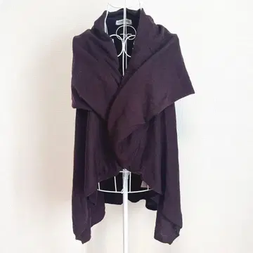 조르주레쉬 다크 퍼플 오픈 프론트 베스트 울 100% M