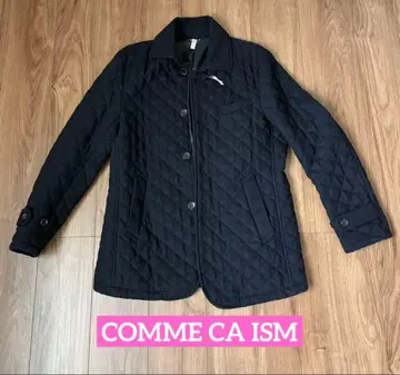 네이비 퀼팅 자켓 버튼 포함