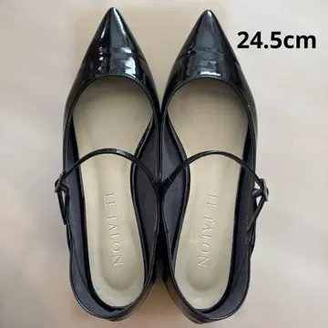 LE TALON 르탈론 포인트 원 스트랩 플랫 블랙 24.5