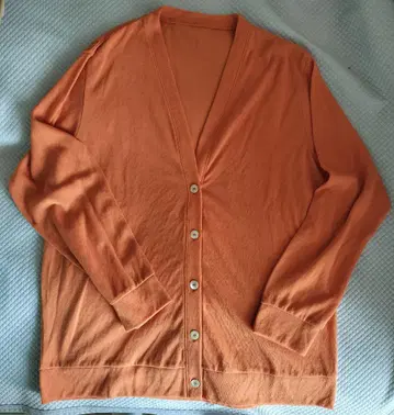 nuuno. 오렌지 V넥 가디건