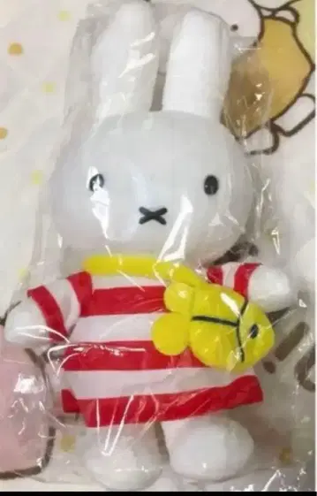 레어 미사용 새상품 미피 봉제 인형 줄무늬 미니백