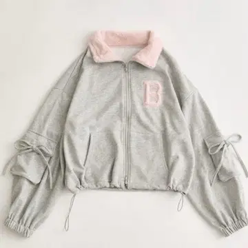 OLIVE des OLIVE 플리스 로고 지퍼 자켓