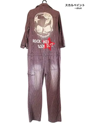 히코리 구제 의류 여성용 올인원 스컬 페인트 핑크