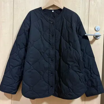 무인양품 여성용 충전솜 퀼팅 자켓 블랙 M 사이즈