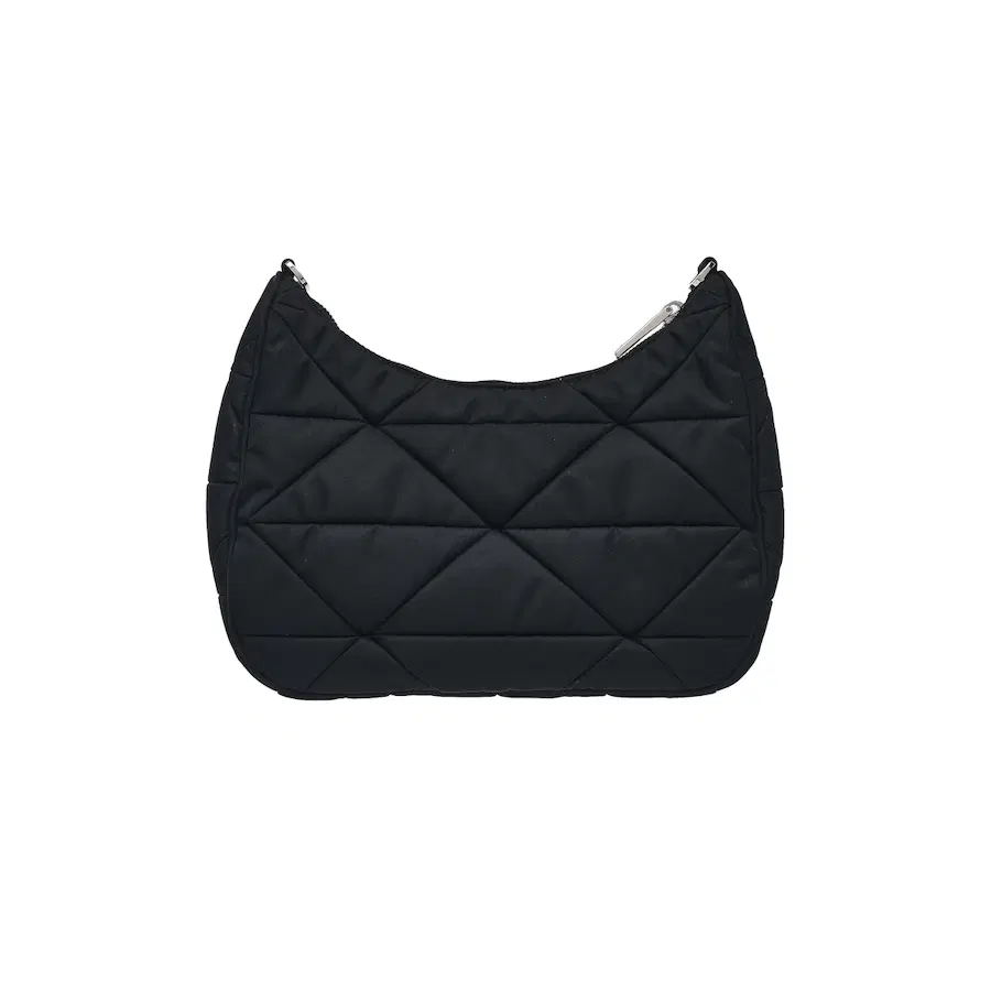 Prada Re-Edition 绗缝 Saffiano 皮革和再生尼龙单肩包 黑色