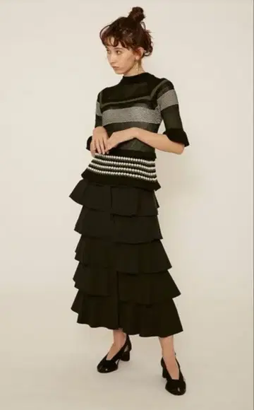 FURFUR 티어드 프릴 스커트