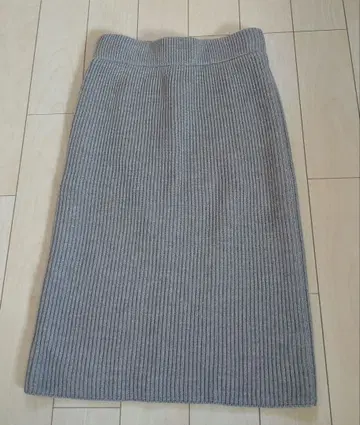 HYKE 그레이 리브 타이츠 스커트 사이즈 1