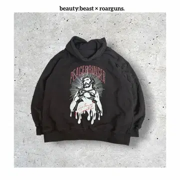 beauty:beast x roarguns. 콜라보 후드 후드티