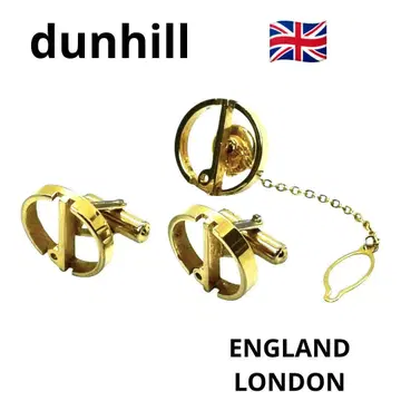 [ 던힐 ] 새상품급 커프링크스와 넥타이핀 세트