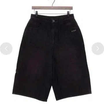 널디 nerdy 데님 버뮤다 하프 팬츠 블랙 포켓 부착