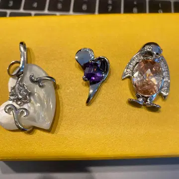 하트형 진주 펜던트 925 각인