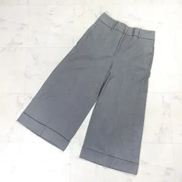 새상품급 페세리코 스트레치 와이드 팬츠 크롭 기장 그레이 42*MD346
