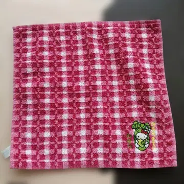 지역 한정 나가노 와사비 키티 체크 무늬 타월