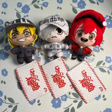 일하는 세포 키체인 마스코트 3종 세트