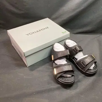 [ 미착용 새상품 ] 요나미네 토토노우 샌들 샤이니 블랙 S 사이즈