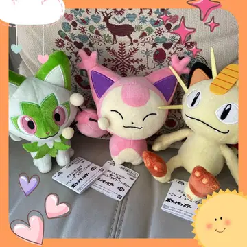 새상품 포켓몬스터 포켓몬 봉제 인형 냐오하, 에네코, 나옹