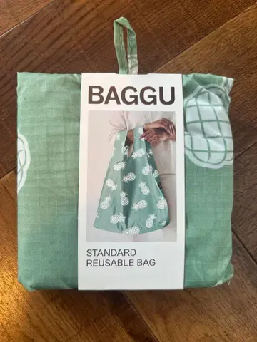 미사용 새상품 호놀룰루 쿠키 BAGGU 에코백 파인애플 패턴 하와이