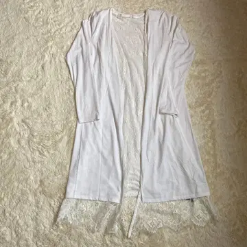 rienda 화이트 롱 가디건 FREE