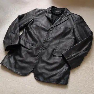베르사체 양가죽 테일러드 자켓 블랙 M