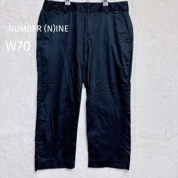 [ 넘버나인 ] 블랙 슬랙스 타입 캐주얼 팬츠 W70 빅 사이즈